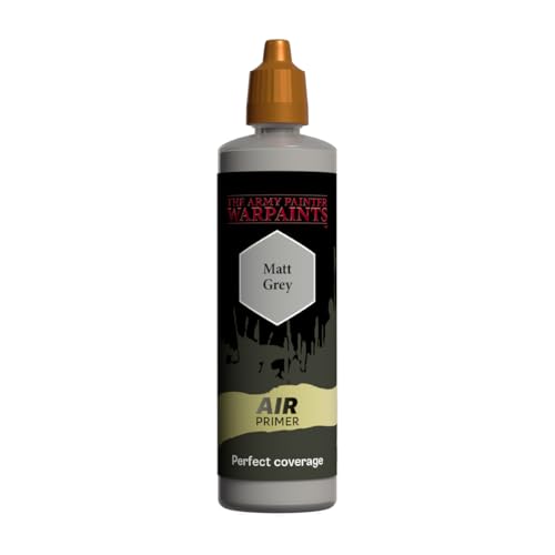 The Army Painter Warpaints Air Air Primer Matt Grey 18ml Acrylic Paint for Airbrush Wargaming and Modelling