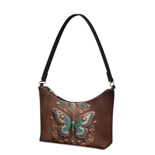 Image of Handbag for Women Leather Underam Shoulder Bag with Zipper Fashion Work Purse Waterproof Travel Wallet