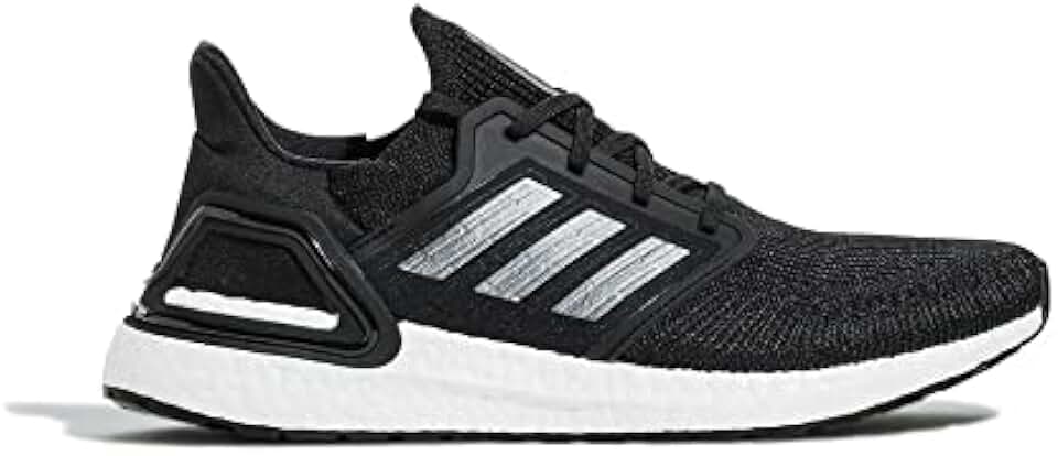 Mens Ultraboost 20 Running Shoe, Black/White, 7 M US