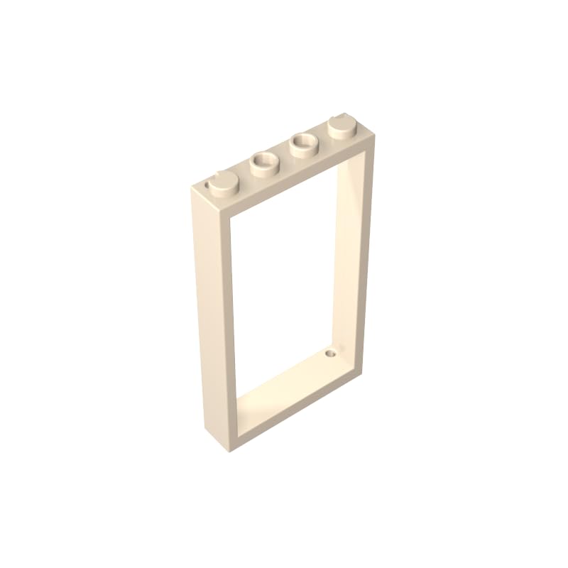 Gobricks 60596 Door Door Frame 1x4x6 Type 2 10 Pieces GDS-874 Compatible with Lego Building Blocks Color:White (yellowish) โ image 1