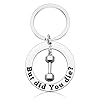 Funny Workout Gift Inspirational Keychain Fitness Gifts for Women Sports Lover Present Funny Gym Workout Jewelry Dumbbell Bodybuilding Keychain Fitness Trainer Keepsake Retirement Birthday Present