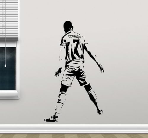 Ronaldo Wall Decal Vinyl Sticker Football Wall Decor Player Poster Art Soccer Mural Stencil Sign Kids Room Bedroom Print 2597