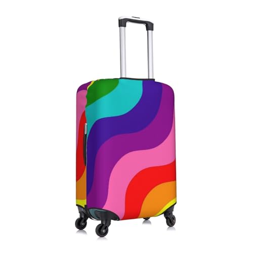 Travel Luggage Cover, High Elasticity Zipper Closure Luggage Suitcase Protector, Anti-Scratch Luggage Case Bag - Fits 19-32 inch Luggages (LGBT Pride Rainbow Flag Colorful)3