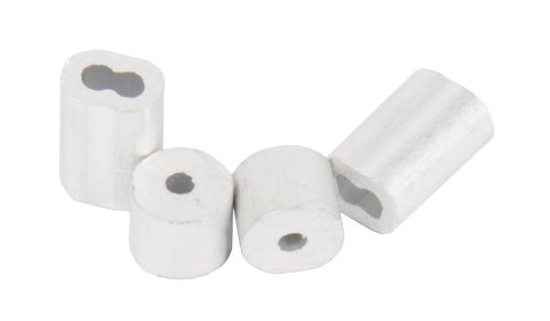 Forney 61036 Wire Rope Stops and Ferrules, Aluminum Cable Sleeves, 1/16-Inch, 2-Stops, 2-Ferrules