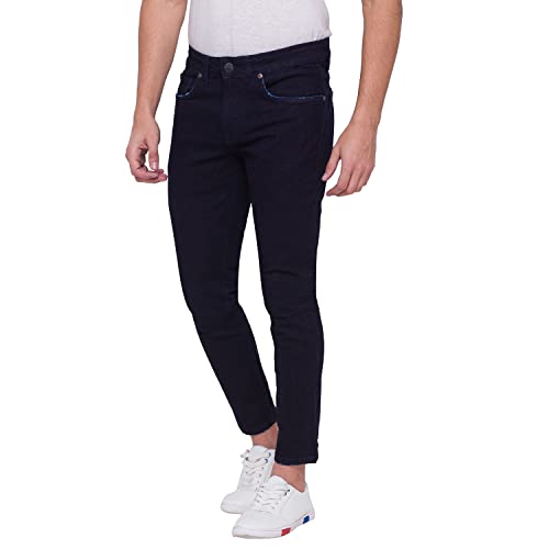 Image of Being Human Blue Skinny Cropped Fit Men's Denims Clothing
