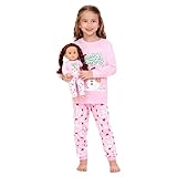 HYCLES Doll and Girl Matching Nightgown, Christmas Pajamas Set for 7 Years Girls and 18" Dolls Clothes