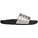 adidas Performance Women's Adilette Comfort Slide Sandal, Vapour Grey Metallic/Vapour Grey Metallic/Black, 8 M US
