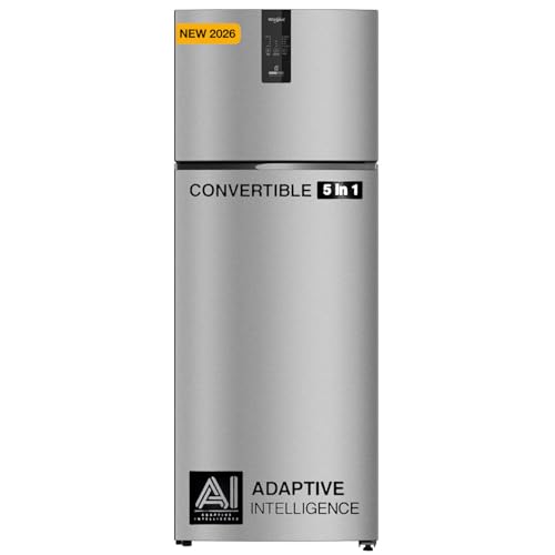 Image of Whirlpool 467L 2star IntelliFresh Convertible Inverter Frost Free Double Door Refrigerator (IF INV CNV 515 ALPHA STEEL (2S)-Y, 2026 Model)