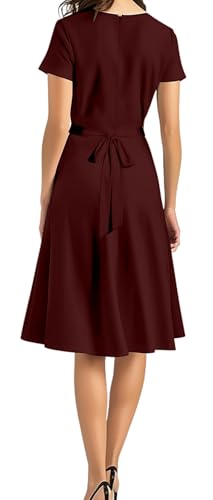 Image of DinyIn Women's 2025 Summer Short Sleeve Casual Dresses