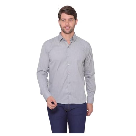 Camisa Social Masculina Premium Tipo Linho Smoke G