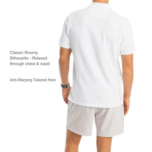 Polo para hombre de algodón orgánico corte clásico manga corta con elasticidad para golf miniatura 3