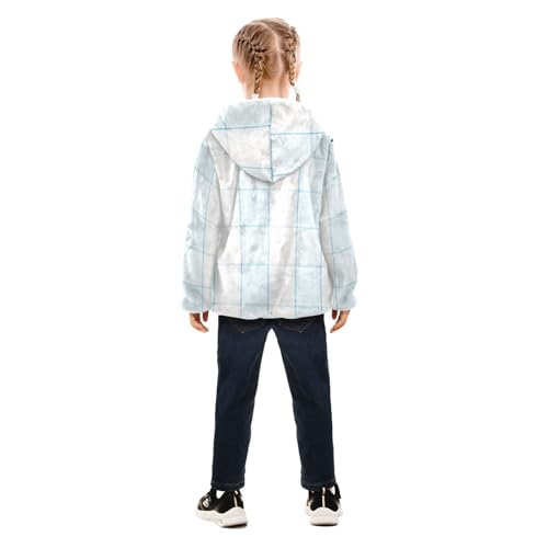 GuoChe Buffalo Plaid Light Blue Baby Fleece Jacket4