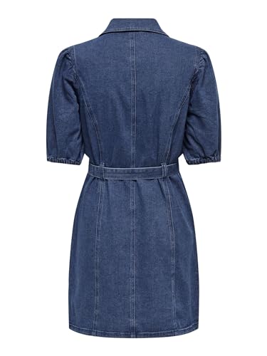 Only Onlvibbe Ss Belt Dnm Dress Mbd Noos Abito In Jeans, Media Blu Denim, S Donna - 2