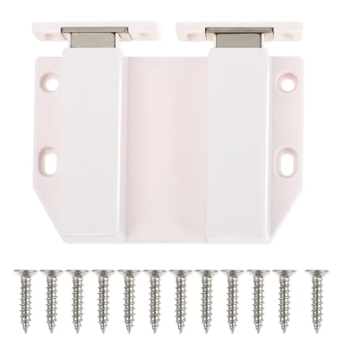 Kisangel 磁気プッシュラッチ自動開閉キャビネットダンパー両開き扉対応耐久性収納扉用プッシュ式ドアキャッチ食器棚引き戸用