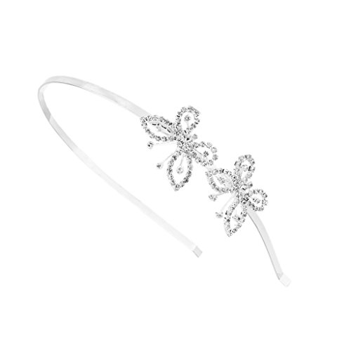 Children Flower Girl Butterfly Rhinestone Headband Hair Band