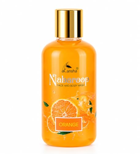 Image of AKANSHA Nabaroop Men's & Women's Ayurvedic Natural Face and Body Wash- 200ml (Orange)