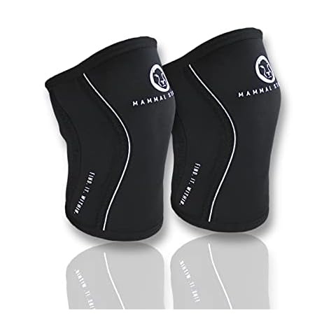 Mammal Strength Knee Sleeves S2-5mm Neoprene compression (1 pair) - Premium Wrapping Knee Sleeve Support - 5mm Neoprene Compression- Gymnastics, Weightlifting, Gym training, Powerlifting (medium) Cover