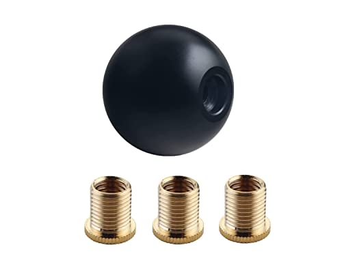 Dewhel Matte Black/Red E 54Mm 200 Grams Weighted Shift Knob Shifter Sphere M12X1.25 M10X1.5 M10X1.25 M8X1.25 #TOP3