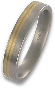 Ring 64 – Titanium Fine Gold Bicolor
