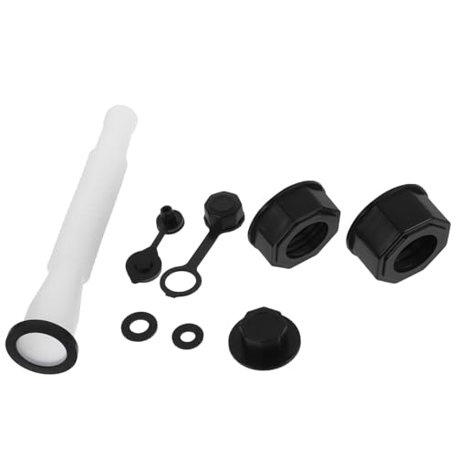 MOTHNUR Boquilla Antideslizante Tapón Roscado para Bidón de Gasolina Kit de Repuesto de Boquilla de Plástico PE Blanco Manguera Flexible Compatible para Parrilla y Camping Gas Conexión