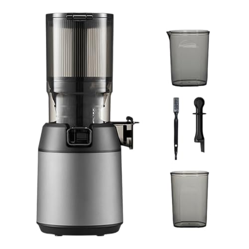 Exprimidor centrífugo de 300 W, exprimidor lento profesional con filtro de 3 capas, separación de orujo portátil, 40-80 RPM, canal de alimentación de 13 cm para frutas y verduras