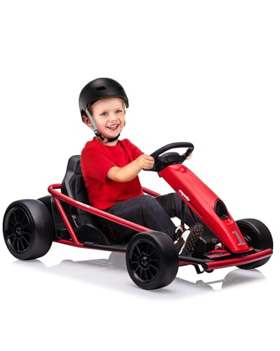 GarveeLife 24V Kids Ride On Go Kart in Red