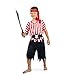 Produktbild narrenwelt Pirat Pirate Set 4tlg Oberteil + Hose + Gürtel + Stirnband PB 1574 Fasching Kinder-Kostüm Gr 116