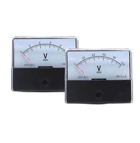 Voltmètre CC DH-670 10V panneau analogique rectangulaire pour mesure précise de tension en continu