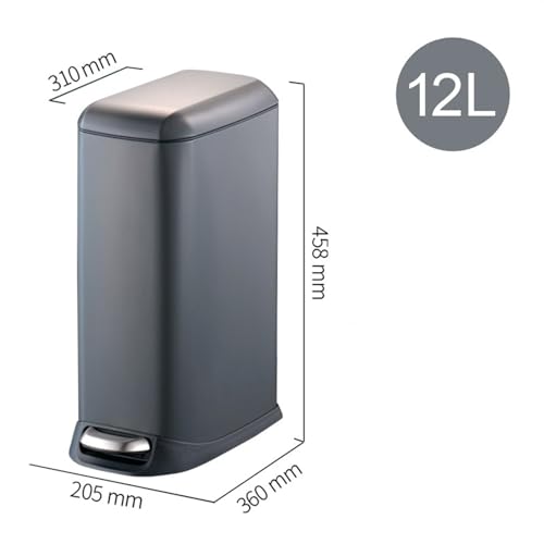 Caneca de basura slim 12/20 litros acero inoxidable con tapa miniatura 2
