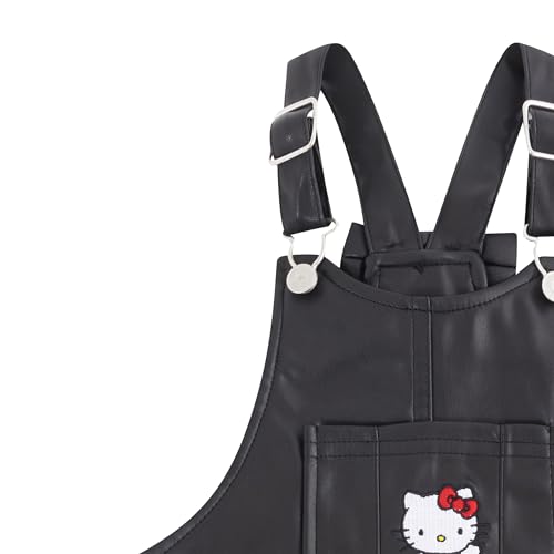 Hello Kitty Sanrio Girls Adjustable Leather Jumper Dress with Shirt Set for Toddler and Big Kids3