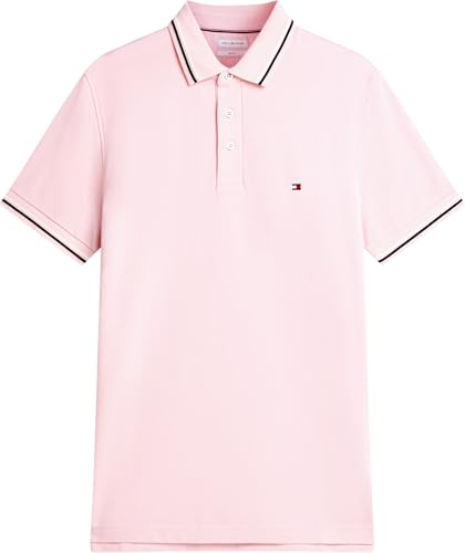 Tommy Hilfiger Polo Saison Slim fit pour Homme MW0MW39993 S/S, Rose, M