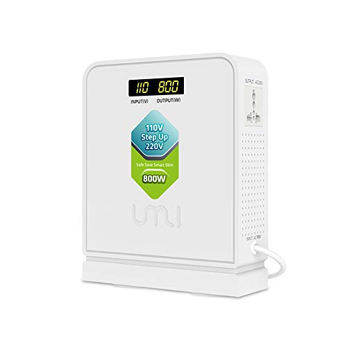 110 to 220 Voltage Converter Step UP only 800W for Euro and Asia Appliance with 220-240V Rated to be Used in US