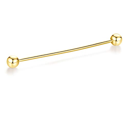 HONEY BEAR 2.52inch Mens Shirt Collar Bar Pin Clips Clasp Set Business Gift 6.4cm