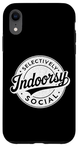 Indoorsy Selectively Social �r���e�[�W ���Љ�I �����I �X�}�z�P�[�X iPhone XR �p