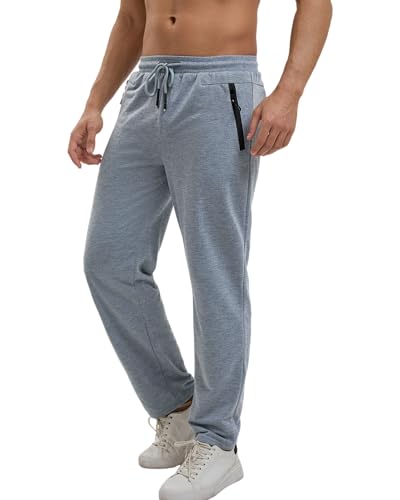 NANAMEEI Jogging Homme Pantalon Survetement Homme Pantalon Sport Running Jogging Slim Gris L