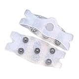 Fenteer Crampones Profesionales para Hielo, 5 Clavos para Calzado, Agarre para Zapatos, agarres para Hielo para Nieve, Pesca al Libre, Senderismo en, Transparente