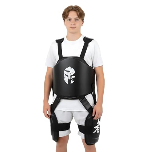 Victorbudo Leather Boxing Muay Thai MMA Training Kickboxing Body Armour Vest Body Protector Belly Pad