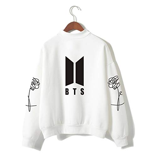 SERAPHY Unisex Love Yourself Cappuccio Invernale Felpa con Collo Alto per l'esercito Suga Jin Jimin Jung Kook J-Hope Rap-Monster V Bianca M