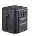 Universal Travel Adapter, HAMSWAN All-in-One BST-622A World Travel Adapter with 4.5A 3 USB Ports for US EU UK AU & Asian Countries, 150+ Countries, Travel Pouch