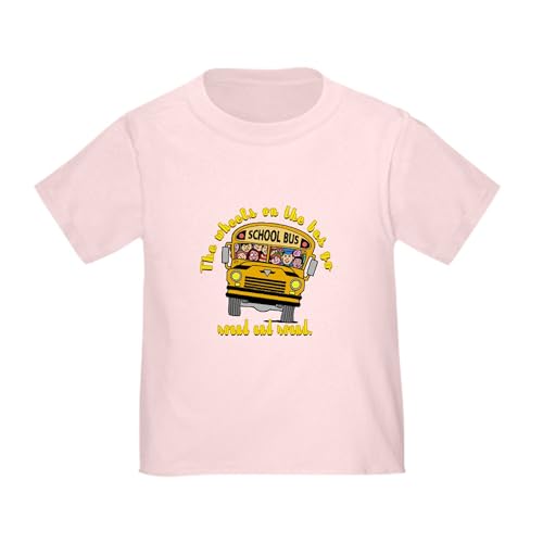 CafePress School Bus Kids Toddler T Shirt Toddler Graphic Tee, 100% Cotton Pink