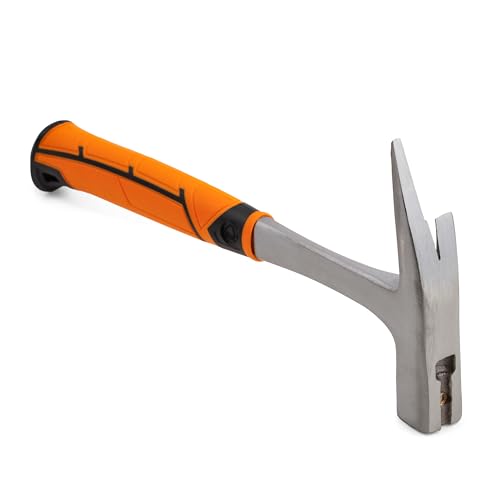 Mivos Martillo de Carpintero e Encofrador 600 g - Totalmente de Acero - Martillo de Techador con Portaclavos Magnético - Mango Antivibraciones - DIN 7239
