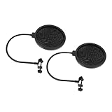 CORHAD 2 Stck Mikrofon Windschutz mit Clip Doppelschichtiger Pop Filter für Handmikrofone Winddicht...