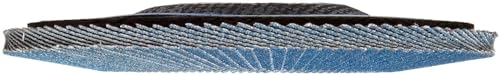 Image of Weiler 50606 Tiger 7 /8 inch Arbor, 4-1 /2 inch Diameter, 120 Grit, Zirconium, Phenolic Backing, Angled Abrasive Flap Disc (Pack of 10)