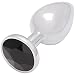 AKStore Large Super Quality Deluxe Steel Fetish Plug Anal Butt Jewelry for Fetish Kinky Sex Love Games Personal Sex Massager Good Valentine 'S / Birthday Gift(Black)