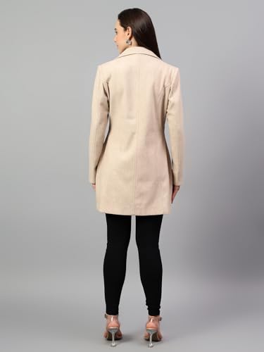 Image of Cantabil Solid Full Sleeves Regular Fit Women Casual Long Coat | Casual Winter Wear Long Coat for Women | Ladies Long Coat for Winter Wear (P LLOC00040)
