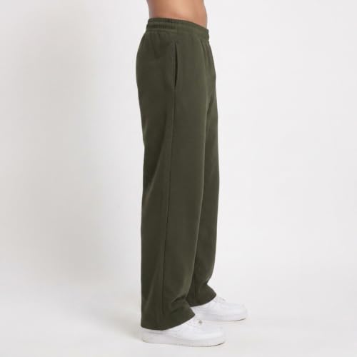 Image of MARK LOUIIS Men's Baggy Trackpants | Regular Fit Cotton Sweatpants with Drawstring Waist & Side Zipper Pockets | Oversized Casual Track Pants for Gym