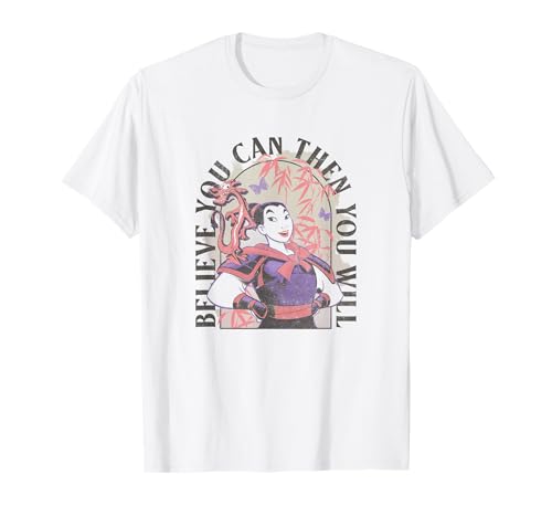 T-shirt Mulan Believe You Can vêtement casual pour le quotidien