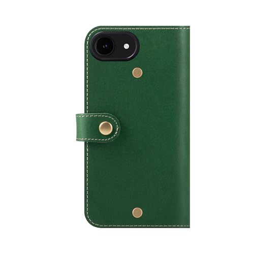 HANATORA for iPhone 17e 16e ケース 手帳型 本革 スマホケース スマホ スタンド ストラップ 付き イタリアンレザー ギフト マグネットなし グリーン PN-16e-Green ギフト 誕生日 女性 彼女 お母さん お父さん 人気商品 30代 40代 50代 60代 70代