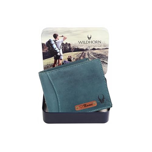 WildHorn Customised Gifts For Men | Personalized Leather Wallet F...