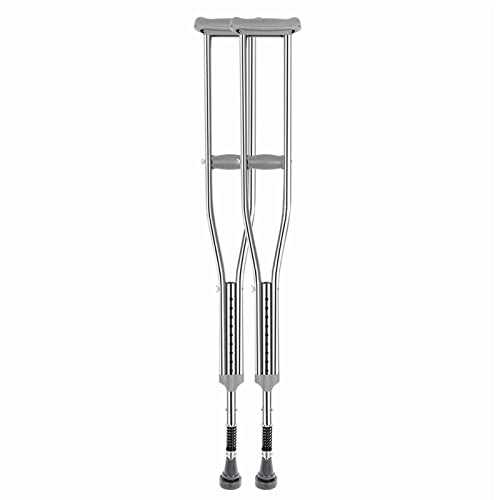 Folding Underarm Crutches, Adjustable Walking Crutches with Underarm Pad and Handgrip for Adults, Elderly, Load Bearing 300lbs